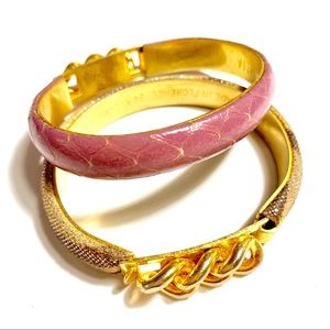 Set of Two Gold Vita Bangles
